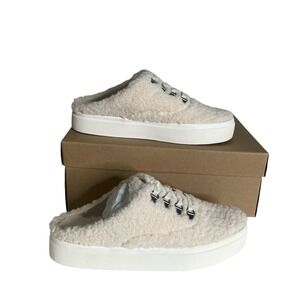 Lucky Brand LK-Tolini Stucco Faux Lamb Shearling Mules Slides Size 8M